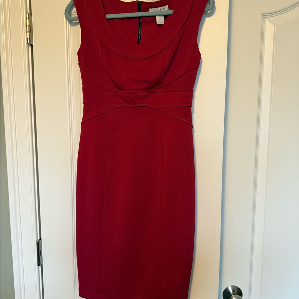 NWOT White House Black Market Elegant Red Sleeveless Dress